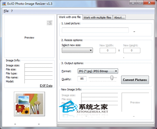 EvJO Photo-Image Resizer 1.3 ɫ