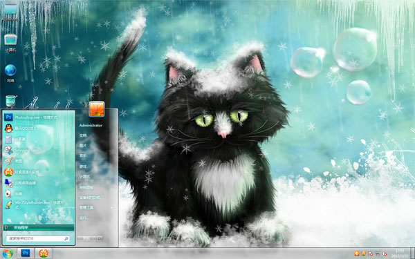 冰雪小猫Win8可爱主题
