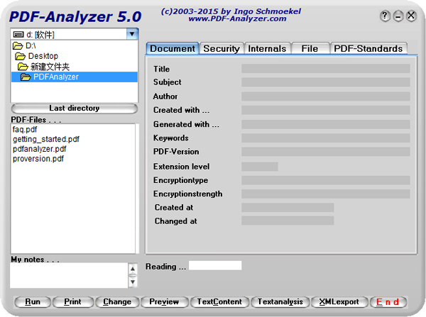 PDF Analyzer(ĵϢ) V5.0 ɫ