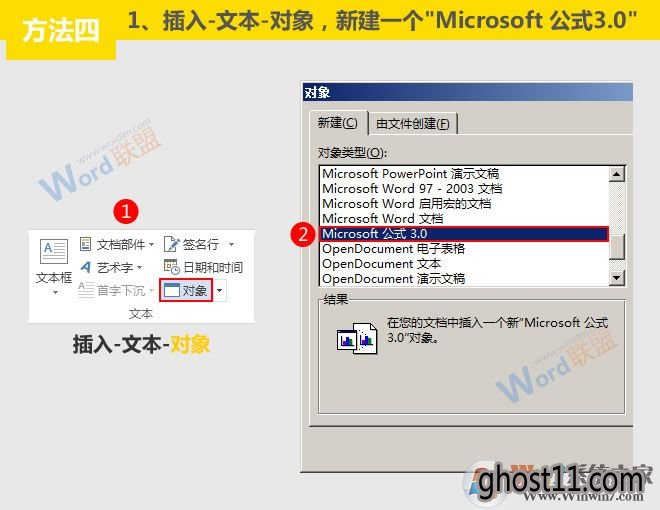 插入公式编辑器